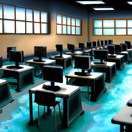 a classroom filled with computer station 512x512 96597316