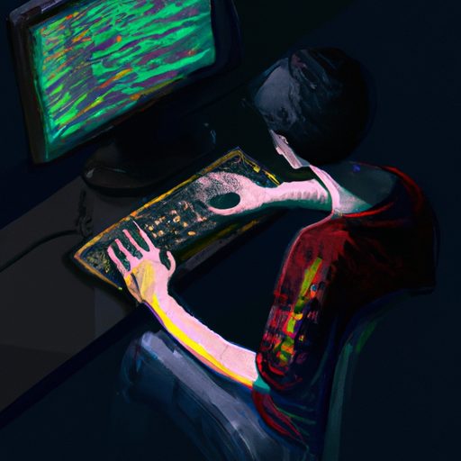 a person typing on a computer while prog 512x512 90966503